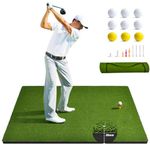 Golf Hitting Mat 5x4FT, Golf Practice Mats Non-Slip, Golf Turf Practice Mats for Indoor Outdoor,26mm Thickened Golf Turf Mats