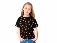 Stories.Label Girl's Cotton Printed T-Shirts, Fashion Tshirt Tops for Kids Girl (Navy Blue, 15-16 Years)