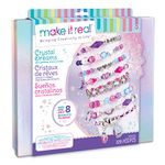 Make It Real Purple Crystal Dreams Friendship Bracelet Making Kit with Swarovski Charms, Beads & Tray - Girls Jewellery - Arts and Crafts for Kids