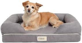 Friends Forever Orthopedic Dog Bed Lounge Sofa Removable Cover 100% Suede Mattress Memory-Foam with Bolster Rim Premium Prestige Edition