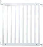 Safetots Simply Secure Wooden Gate, 72cm - 79cm, White, Wooden Stair Gate, Screw Fit Baby Gate, Stylish and Practical Safety Barrier