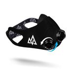 Training Mask 2.0 Workout Fitness Mask for Running and Breathing Resistance Training, Elevation Mask, Cardio Mask, Endurance Mask for Fitness (Black + Turn Flow, Medium)