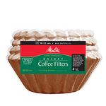 MELITTA Super Premium Basket Coffee Filters, Cone Coffee Filters, Replacement Filters, Coffee Maker Filters, Natural Brown, 200 Count