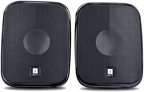 iBall Decor 9-2.0 USB Powered Computer Multimedia Speakers with in-line Volume Controller, Ultra Portable and Elegant Design,IStereo sound I Clear and Detailed Sound I - Black