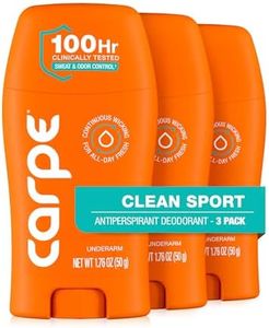 Carpe Deodorant Underarm Antiperspirant - Advanced Sweat & Odor Protection Formula - Sport Deodorant for Men & Women - Combat Excessive Sweating with Odor Control - Clean Sport Scent (Pack of 3)