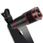 Drumstone 𝟏𝟓 𝐘𝐞𝐚𝐫𝐬 𝐖𝐚𝐫𝐫𝐚𝐧𝐭𝐲 14X Telephoto Lens Telescope for Kids, Adults - High Definition Zoom Lens - Compatible with All Android Smartphones (Black) for Nature Lovers