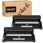 v4ink Compatible Drum Unit Replacement for Brother DR420 DR-420 to use for HL-2130 HL-2135W HL-2230 HL-2240 HL-2240D MFC-7240 MFC-7360 MFC-7365DN Brother IntelliFax-2840 2940 Printer(Black, 2 Pack)