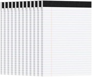 Ciphyfee 12pcs Legal Pads 8.5 x 11, Notepads 8.5 x 11 College Ruled Notebook, Writing Pads of Paper,White Note Pads, Memo Pad Papers Perforate Legal Notepads Narrow Ruled Line,30 Sheets/Pack