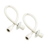 Ruhe 18 Inches Connection Pipe | Ptmt Heavy Duty Connection Pipe | Suitable For Geysers, Countertop Faucets/Water Taps | (Set Of 2), White