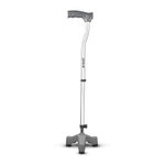 Vissco Avanti L Shape Tripod Walking Stick for Elderly and Physically Challenged, Adjustable Height, Lightweight Aluminium Walking Cane for Men and Women, Anti-Slip 3 Leg Base (Grey)