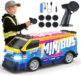 BEZGAR RC Drift Car | 2.4GHz 4WD Remote Control Car with Color-Shifting Lights & Dual Tire Sets | 20 Min Playtime RC Cars for Kids | Racing Toy Remote Control Bus for Boys Girls