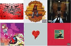 Kanye West: First 5 Studio Album CD Collection with Bonus Art Card (The College Dropout / My Beautiful Dark Twisted Fantasy / Graduation / 808s & Heartbreak / Late Registration)