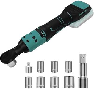 Akku Ratschenschlüssel für Makita 18V Batterie, 850N.M Elektrische Ratschenschlüssel Set 3/8" mit 9 Steckdosen und LED-Licht, Umschaltknarre