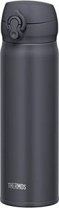 Thermos JNL-506 SMB Vacuum Insulated Portable Mug, 16.9 fl oz (500 ml), Smoke Black, Easy to Clean and Easy to Clean, Lightweight Type, One-Touch Opening, Stainless Steel Bottle, Hot and Cold