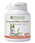 Advanced Silica Complex, High Strength Natural Silica from Bamboo Extract, Zinc Selenium and Biotin contributes to The Maintenance of Normal Hair, Skin and Nails, No Magnesium Stearate, 90 Capsules