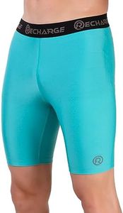 ReDesign Apparels Polyester Recharge Compression Shorts for Sports (Medium, Coral)