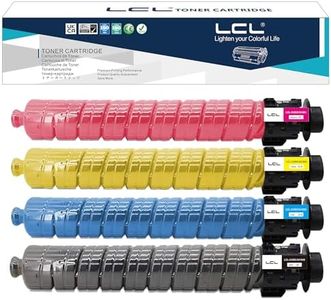 LCL Compatible Toner Cartridge Replacement for Ricoh 841849 841852 841851 841850 MP C6003 MP C4503 MP C5503 MP C6004 MP C4504 MP C3004ex MP C3504ex Printer (4-Pack Black Cyan Magenta Yellow)