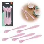 5Pcs Long Handle Baby Weaning Spoons Set- Pink| Soft Tip Toddler Baby Spoons| Safe Plastic Spoons, BPA Free Baby Feeding Spoons 6+M, Size: 16.5cm