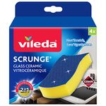 Vileda Scrunge Glass Ceramic Stovetop No-Scratch Scrub Sponge (Pack of 4)