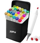 Corslet Alcohol Markers & Color Pens Set | Colour Marker Pen Art Markers Dual Tip Brush & Chisel Alcohol Based Markers for Drawing Sketching Adult Colouring & Illustration (Art Marker 30 Pc)