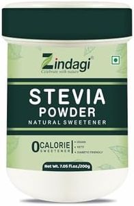 Zindagi Stevia Powder Sugar | Natural Sweetener | Zero Calorie Sugar Substitute | Keto & Vegan Sugar | 200gm