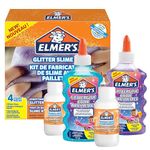 Elmer’s Glitter Slime Kit | Slime Supplies Include Purple & Blue Glitter Glue & 2 Bottles of Magical Liquid Slime Activator | Washable & Kid Friendly | 4 Count