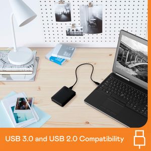 WD 2TB Elements Portable External Hard Drive – USB 3.0