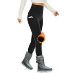 DDOBB Thermal Leggings Women High Waist Fleece Lined Winter Black Sports Leggings Workout Warm Yoga Pants Tights Running Hiking Gym