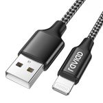 RAVIAD iPhone Charger Cable 1M/3.3FT [MFi Certified] Nylon Braided Lightning Cable Fast Charging & Sync iPhone Charger for iPhone 14 13 12 11 Pro Max 13 12 Mini X XS XR 10 8 8 7 Plus 6 6s 5s 5, Black