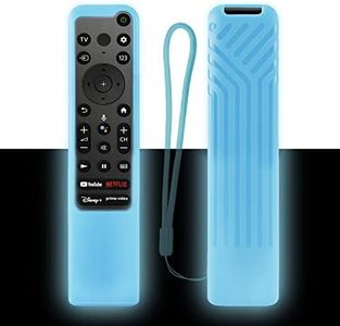 CHUNGHOP Protective Silicone Remote Case for Sony Bravia XR RMF-TX800P/TX800U/TX800C RMF-TX900U/TX900C/TX900P Remote Cover Washable, Shockproof and Kids-Friendly (Glow in The Dark, Blue)