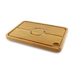 Deluxe Spiked Bamboo Wooden Roast Joint Carving & Cutting Board 40 x 28cm, Brown