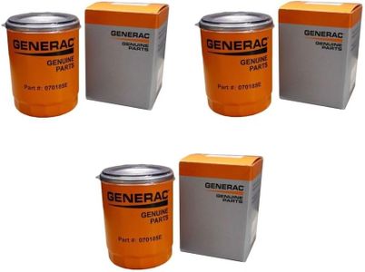 3 pack of 070185ES Oil Filters for Air-Cooled and Portable Generators Compatible With Generac 070185E