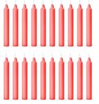 KindleArt Stick Candles Pack of 20 || Especially Meant for Healing, Chakras, Ritual Candlesticks for Decorations Dinner Table Wedding Birthday Party Home Decor Diwali Festivals (15 CM_Red)