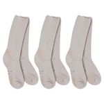 World's Softest Classic Crew Socks - Ultra Soft Socks for Women and Men - 3 Pack, Stone, Medium