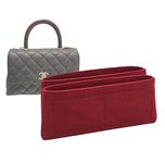 Lckaey Bag Organizer For coco handle medium bag organizer Felt insert 2020Claret-M