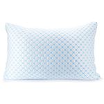 Clara Clark Cooling Pillows for Sleeping - Memory Foam Pillows - Luxury Gel Pillow with Reversible Cover Cool to Velvety - Breathable Bed Pillows for Side Sleepers - Queen - 18 x 26