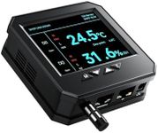 Ethernet Server Room Temperature Monitor, PoE Server Rack Temperature Humidity Sensor with Web Interface, SNMP Modbus MQTT Support, Dual Power, IP55, Data Logging, Alarm & Relay Output
