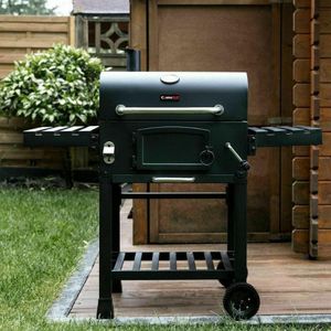 CosmoGrill XL Charcoal BBQ Smoker – Portable Grill with Side Tables & Thermometer