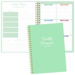 Weekly Planner Notebook - 52 Pages Undated A5 Diary To Do List Notebook With Habit Tracker For Work,Study,Academic