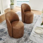 Swivel Barrel Dining Chairs, Uphols
