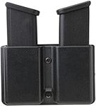 Uncle Mike's Kydex Off-Duty and Concealment Accessory Double Stack Double Mag Case (Black) with Belt Loop