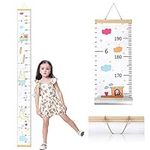 Fielegen Kids Height Growth Chart | Baby Wall Measurement Ruler Wood and Canvas | Wall Hanging Ruler for Boys and Girls | 79 Inches x 7.9 Inches | Great for Nurseries, Bedrooms, Wall Decor