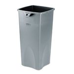 Rubbermaid FG356988Grey Untouchable 23 Gal Square, Grey