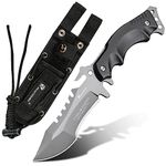 HX OUTDOORS Full Tang Camping Knife, Fixed Blade Survival Knife with Sheath and Handle for Outdoor, EDC, Hunting
