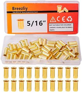 Breezliy 20PCS Tube ID 5/16" Brass Compression Insert,Brass Compression Fitting Assortment Kit