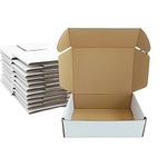 zmybcpack 30 Pack 7x5x2 inch Small Shipping Boxes Mailers, White Corrugate Cardboard Shipping Box Literature Mailer Box for Mailing, Packing, Shipping