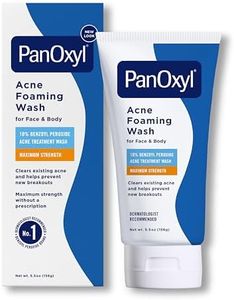 PanOxyl Acne Foaming Wash Benzoyl Peroxide 10% Maximum Strength Antimicrobial, 5.5 Oz