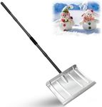 Snow Shovels for Driveway, 54/68 Inch Long Heavy Duty Aluminum Snow Removal Shovel Pusher for Snow Removal Portable Shovel Detachable for Car Trunk Emergency Camping Home Garage Garden