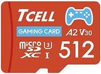 TCELL Gaming 512GB Micro SD Card, Nintendo Switch Compatible, microSDXC A2 USH-I U3 V30 High Speed Read 100MB/s Write 80MB/s with Adapter, Designed for Gaming Console