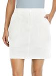 WILLIT Women's Skorts Golf Casual Skort Skirts UPF 50+ Quick Dry Zip Pockets Outdoor Hiking White L